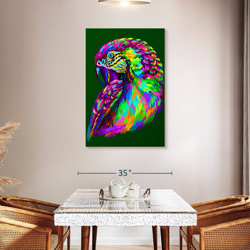 Brampt Macaw Abstract, 45" H x 30" W