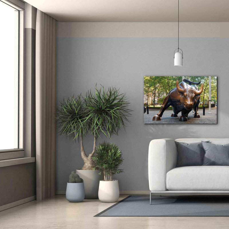 «Bull of Wallstreet», art mural sur toile, H 26 po x l 40 po x P 1,5 po