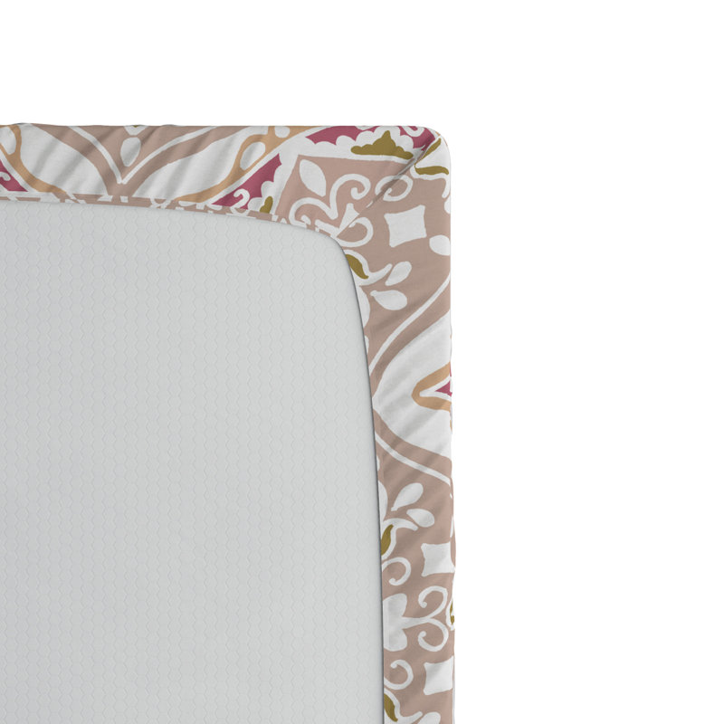 Moroccan Microfiber Geometric Fitted Sheet, Full/Double Fitted Sheet