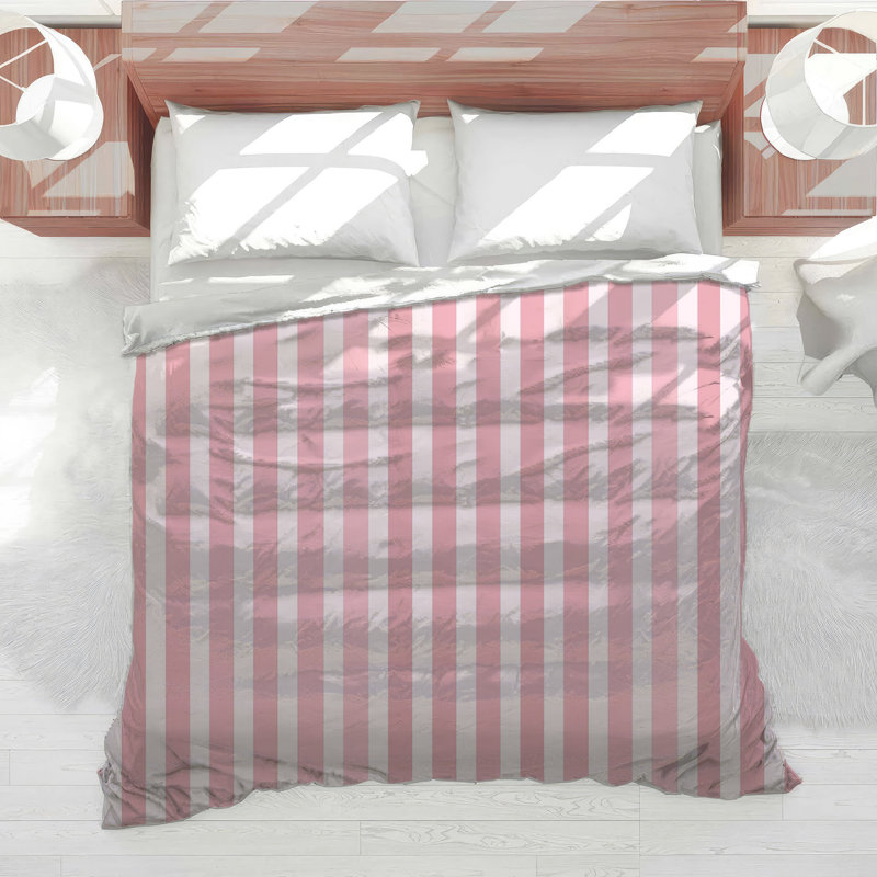 Stripes Bedding Pattern Comforter Minimalist, Twin Extra Long