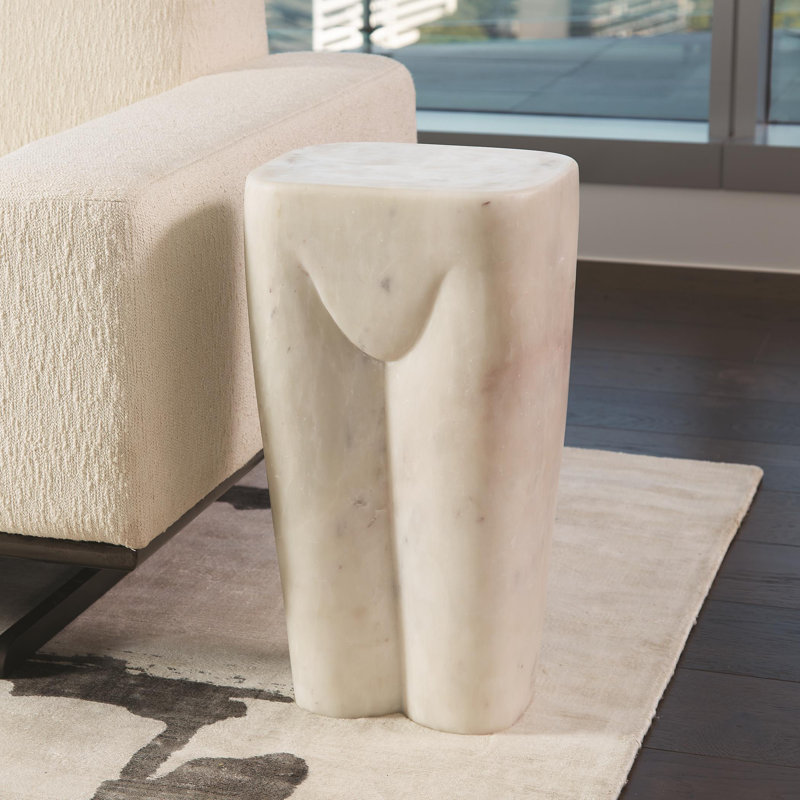 Femme Stool, White Marble