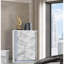 Commode en marbre blanc lune avec DEL