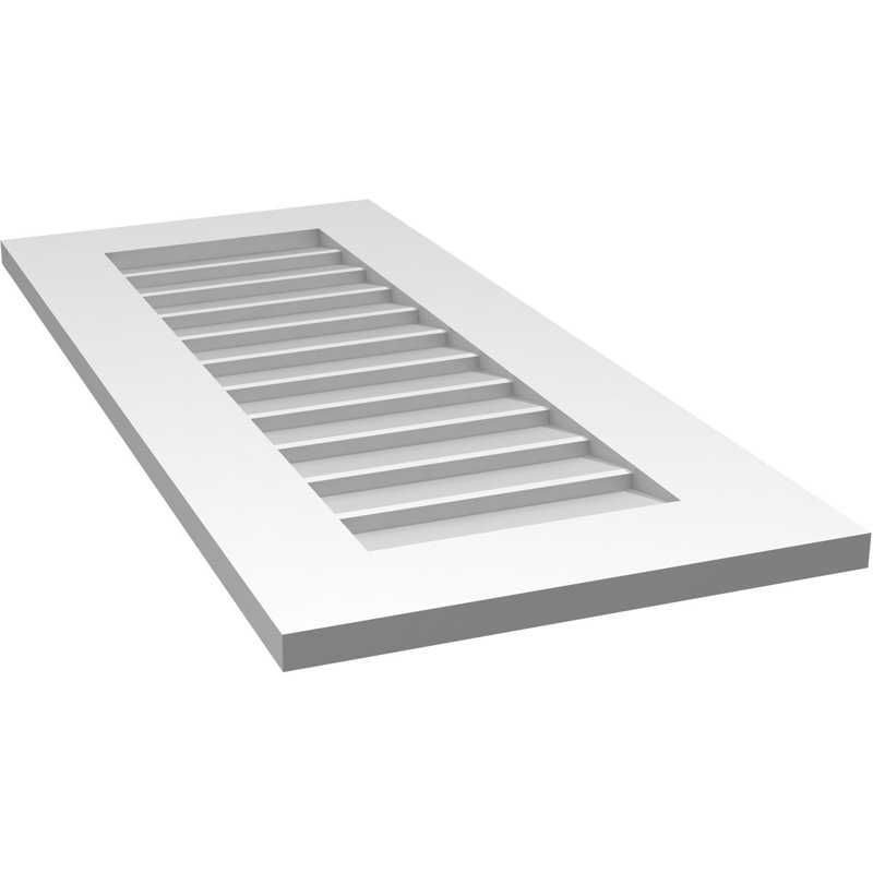Vent à pignon rectangulaire en uréthane non-fonctionnel, H 36 po x l 16 po x P 1 po