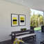 «Black and Yellow Diptych», ensemble de 2 reproductions d'art encadrées-24750259