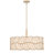 Clapp 5 Light Pendant in Almond with Ivory Linen-1432814406
