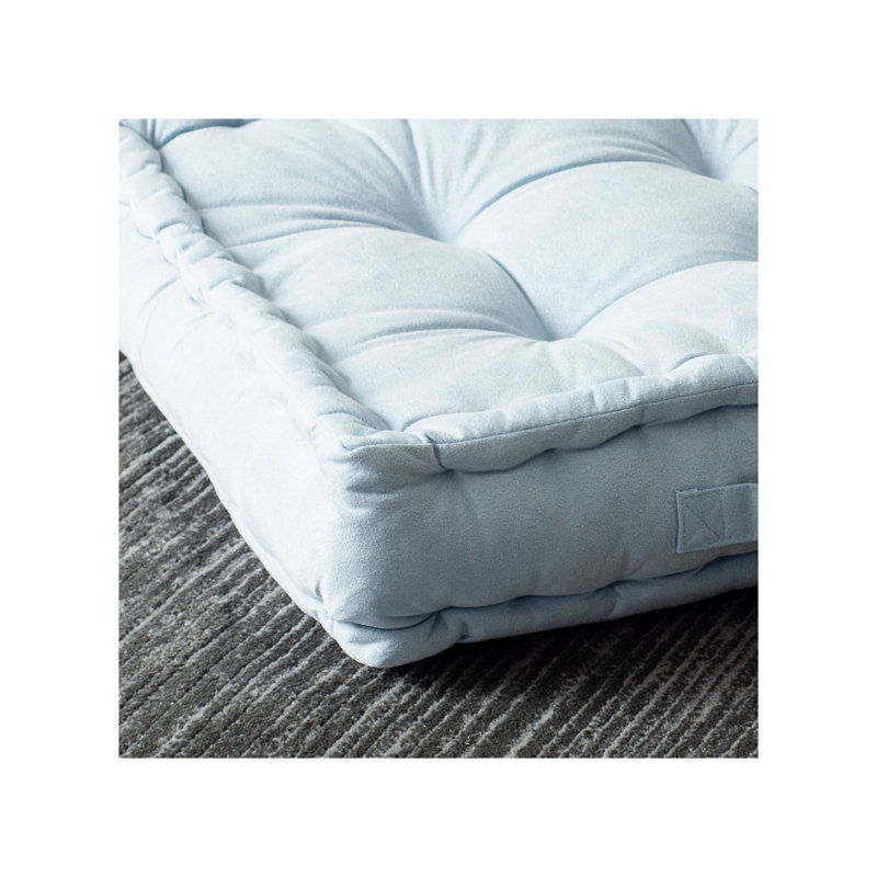 Gardenia Floor Pillow, 18" H x 18" W, Blue