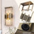 Tuscany 4-Light Bronze Vanity Light, ETL Listed Traditional Geometric Metal Frame Bathroom Fixture, 60W Max E12 Candelabra Base