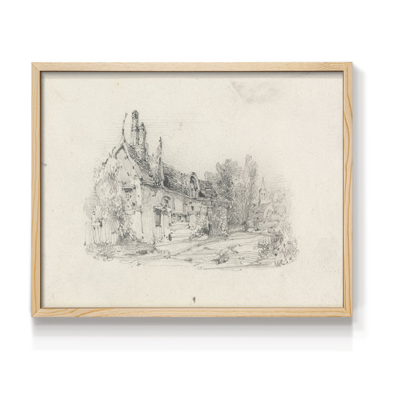 Croquis rétro, travail d'artiste, H 22 po x l 28 po, Naturel