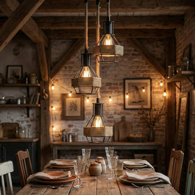 3 - Light Black Kitchen Island Pendant