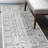 Calam Traditional Bordered Durable Performance Gray/Ivory Area Rug-636330745