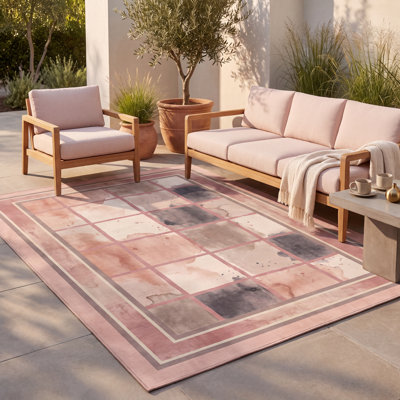 Tapis Alunite moderne à motifs mosaïques mouchetées abstraites orange, rose, gris, crème et beige, antidérapant, à poils courts, pour intérieur et extérieur, adapté aux animaux domestiques, salon, chambre, salle à manger, entrée, couloir, bureau, lavable