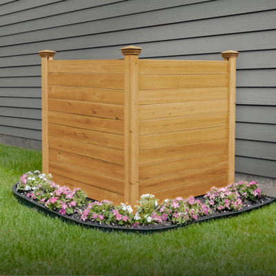 4ft H x 4ft W (2 Panels) No Dig Enclo Premium Wood Privacy Screen, Ideal Outdoor Privacy Wall, Pool Equipment Enclosure, Cedar Privacy Fence, Trash Ca by Enclo