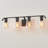 Matte Black Vanity Light With Clear Glass Shade-823407943