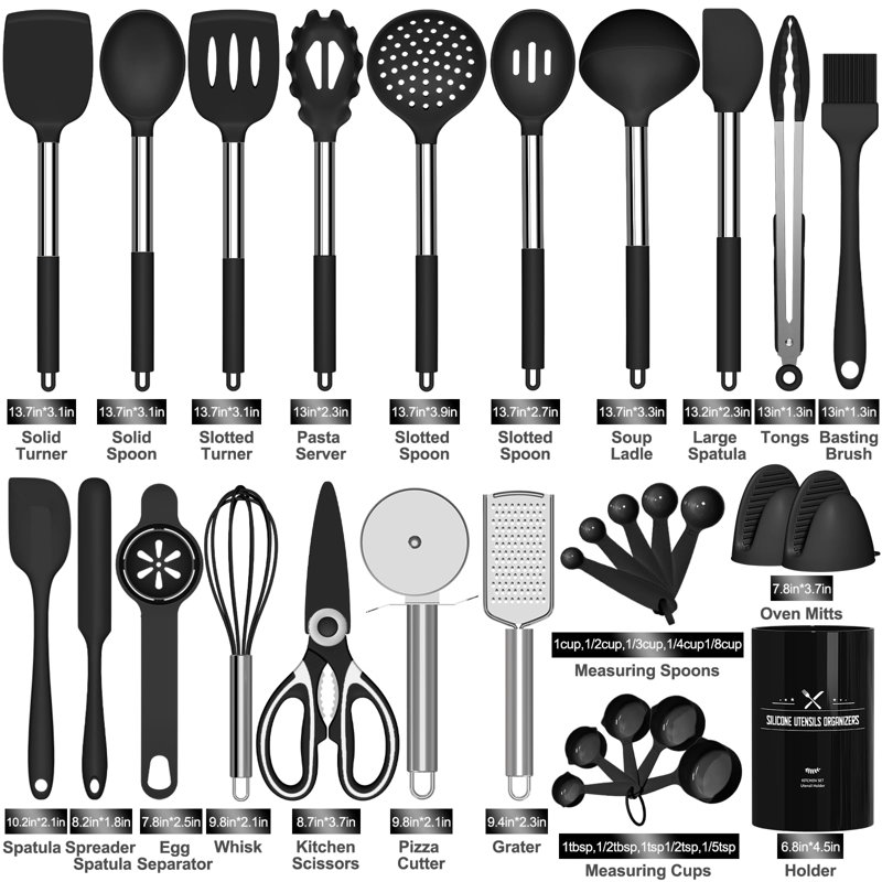 Wuyi 30 Utensil Set, Black