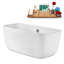 1501.1mm x 749.3mm Freestanding Soaking Acrylic Bathtub-361161575
