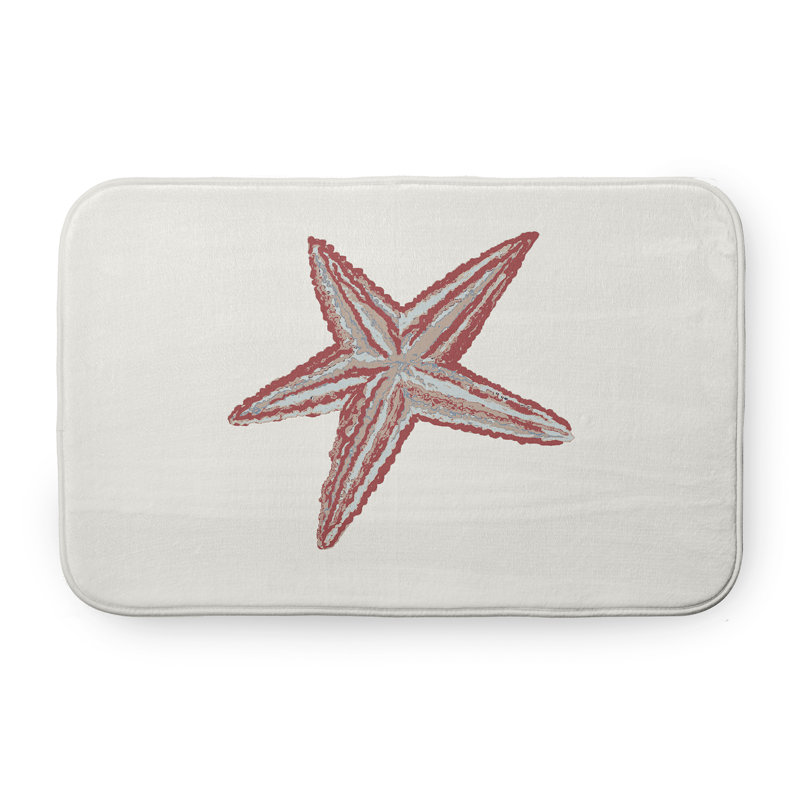 Tapis de bain Beach, L 21 po x L 34 po, Rouge