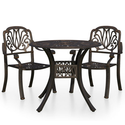 Mcauliffe 2 - Person Patio Dining Set with Round Table