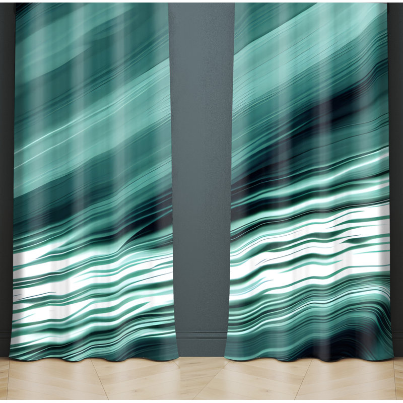 Nerseh Semi Sheer Curtain Pair, 40" W x 82" L
