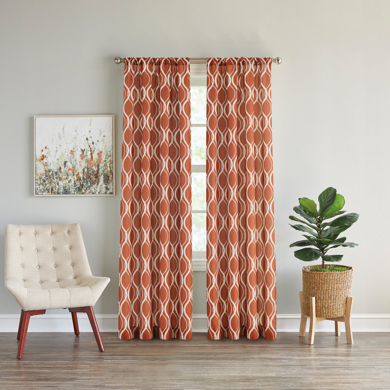 Cloyed Semi Sheer Curtain Single Panel, 50" W x 84" L, Black