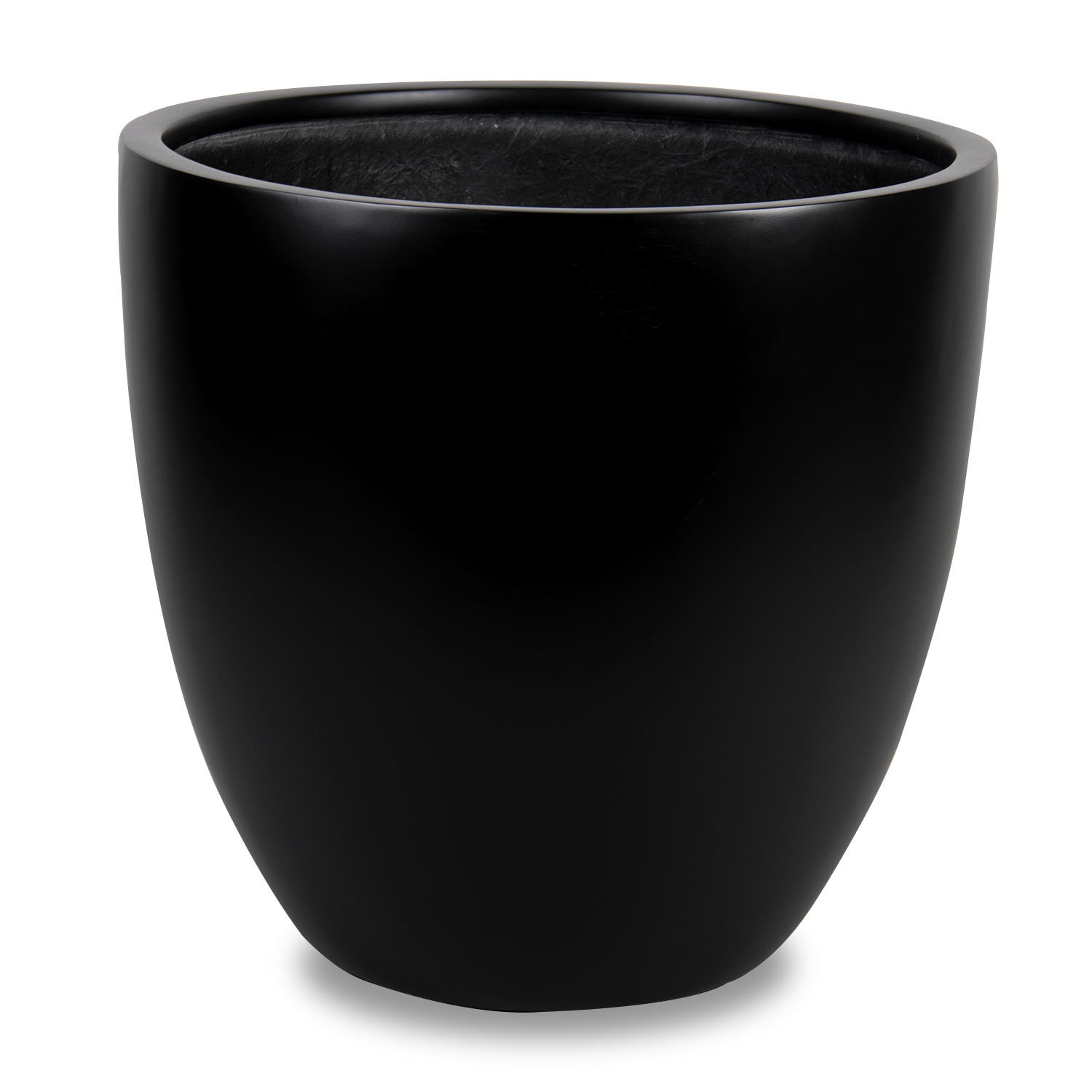 Handmade Pot Planter, Black, 19" H x 19" W x 19" D