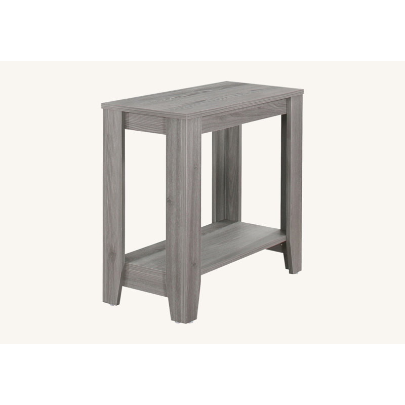 Elegant Nightstand, Nightstand, Transitional Accent Table, End Table With Open Storage Shelf, Gray