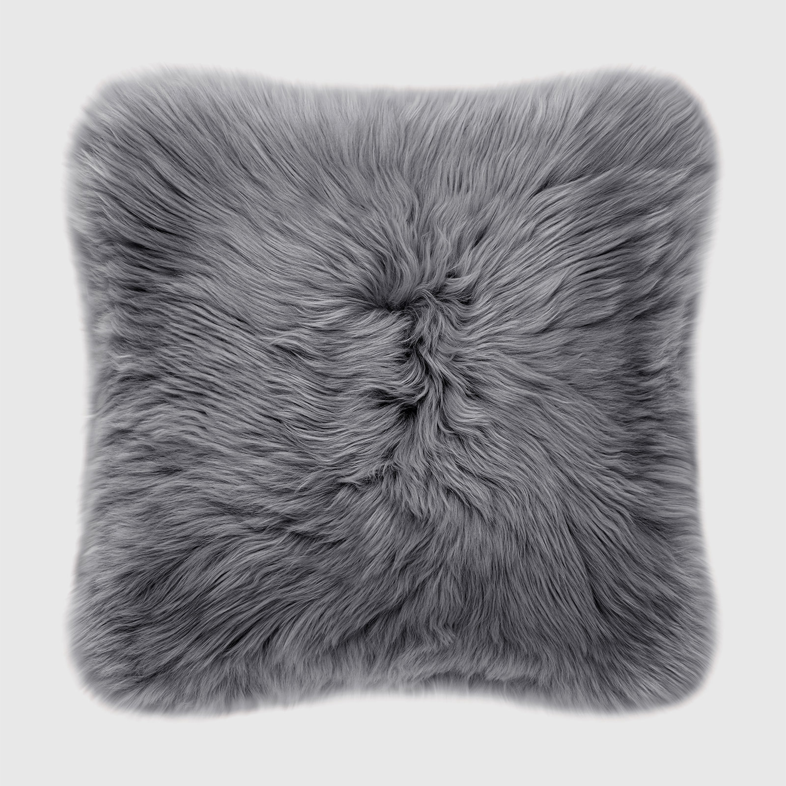Fieldman Leather Throw Pillow, Charcoal Gray