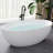 59.06"x30.71"Acrylic Home Thermostatic Slim-Edge Freestanding Oval Seamless Integrated Japanese-style Bathtub