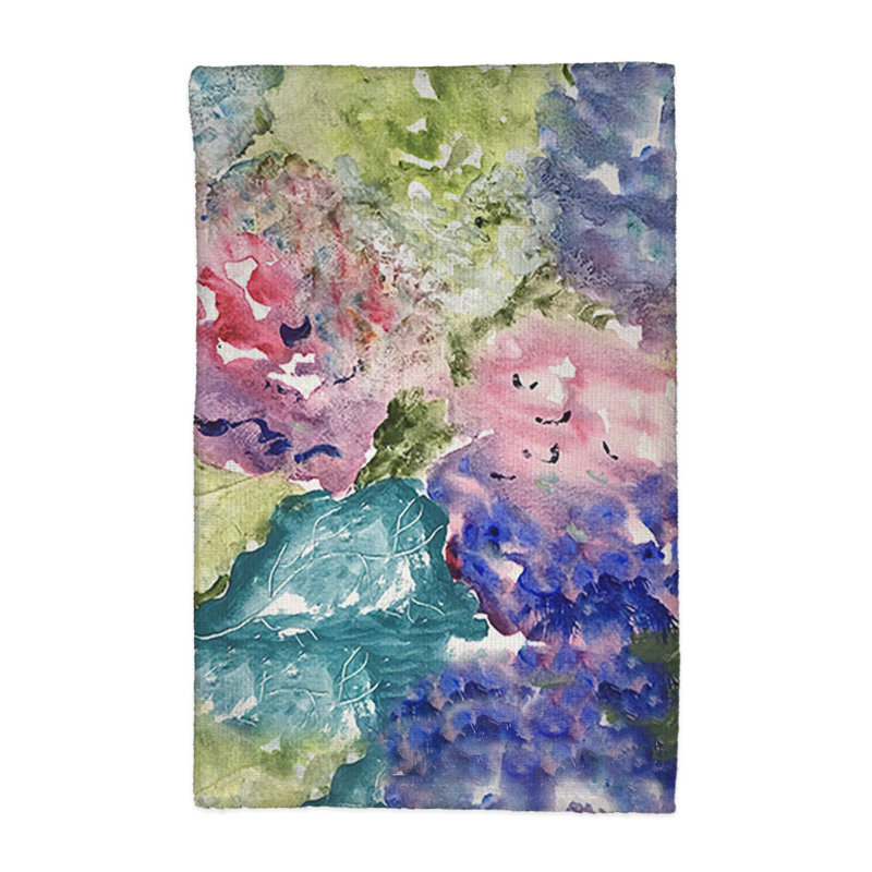 Serviette de cuisine rose et mauve