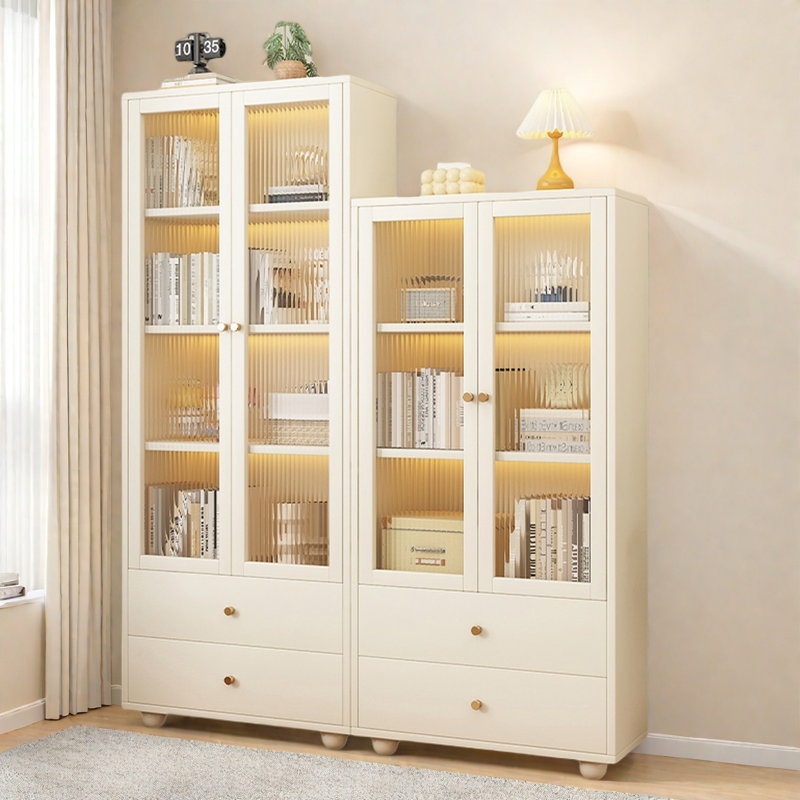 Armoire de rangement moderne Modern Leisure, (3 tablettes) H 78,7 po x l 62,9 po x P 13,7 po, Blanc