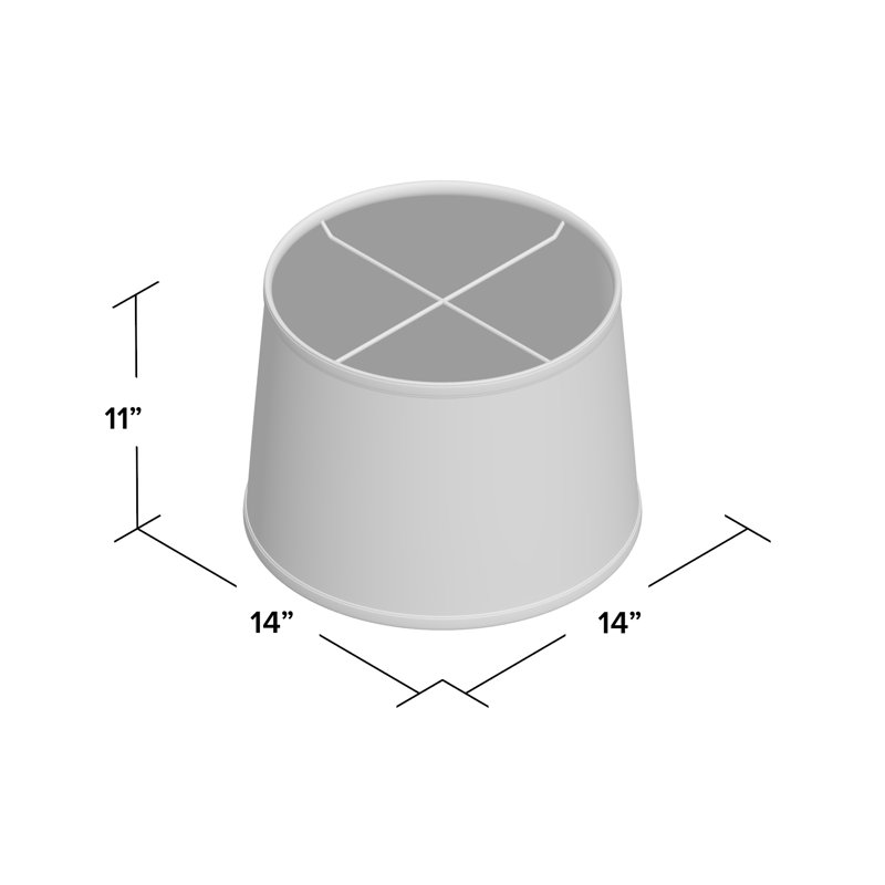 Abat-jour tambour en tissu H 10 po x l 14 po (araignée), Avoine