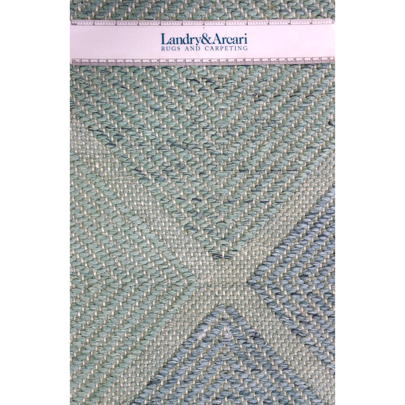 Tapis unique gris / bleu / turquoise de style nouvel âge 10 pi x 13 pi 11 po Scandinavian