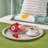 Deeley Small End Table with Storage Bag X-Shaped Cross-Leg Side Table Foldable Tray-2064531328