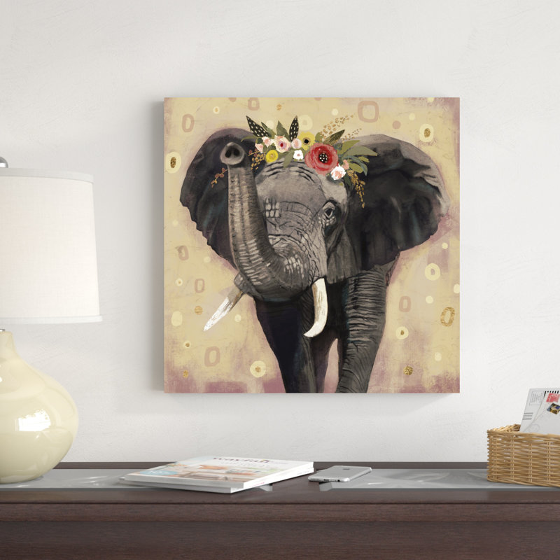 Klimt Elephant II, H 20 po x l 20 po