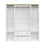 Armoire penderie 4 portes avec 2 tiroirs-1344399576