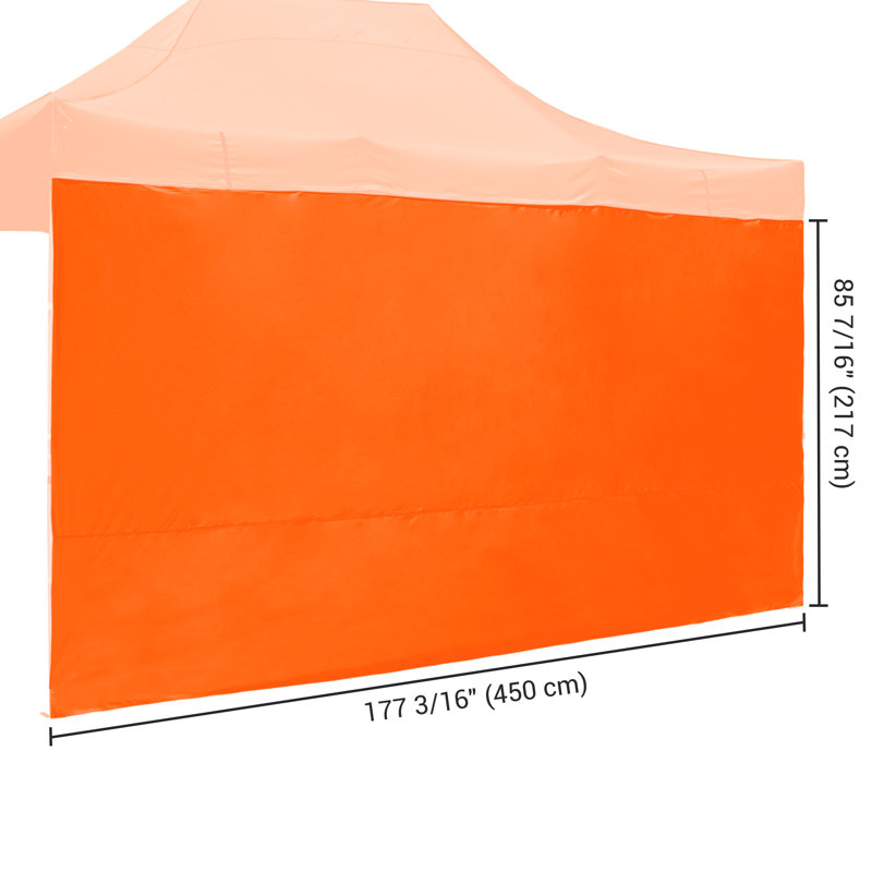 Mur latéral Instahibit, Orangé, H 85,43 po x l 177,17 po x P 0,2 po