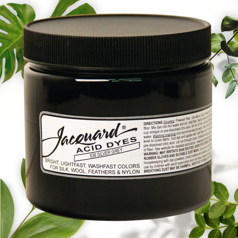 Silver Grey Acid Dye 8 Oz Concentrated for Wool Silk Nylons
