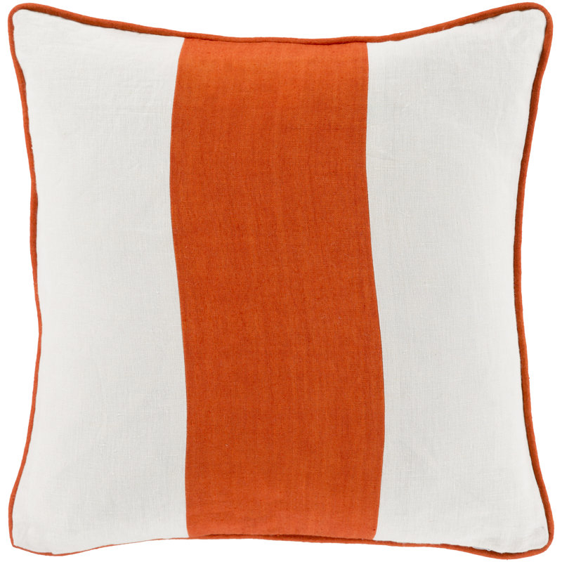 Striped Throw Pillow, Blue, 22" H x 22" W x 4" D, Polyester