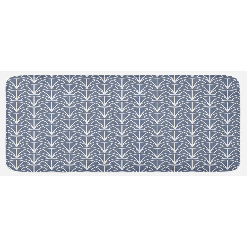Tapis de cuisine Seigaiha, Gris