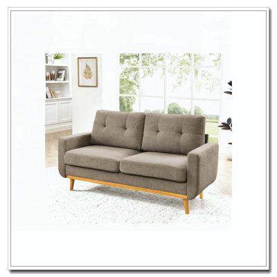 Canapé capitonné 67,7 po de largeur Mid-Century