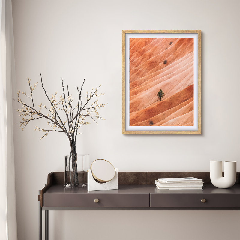 Reproduction d'art paysage encadrée pour la nature, H 14 po x l 11 po, Naturel