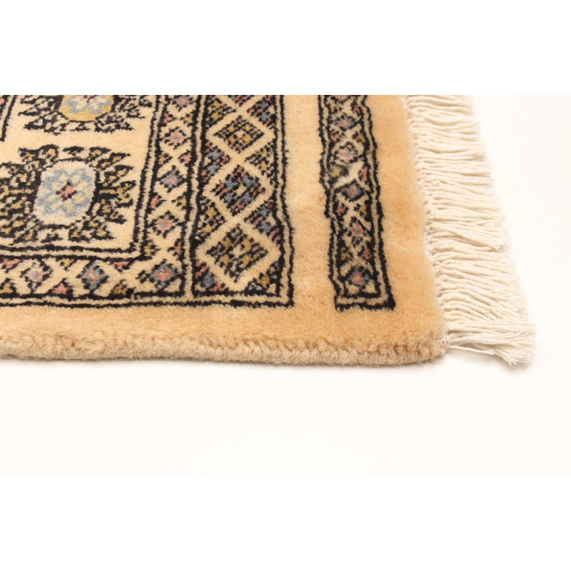 Tapis unique en laine noué à la main Bokhara Peshawar 3 pi 2 po x 5 pi 6 po