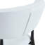 4 chaises de salle à manger ergonomiques minimalistes blanches - courbe relaxante, revêtement en cuir de polyuréthane, pieds en métal stables, pieds antidérapants, chaise à processus d'assemblage rapide (4) courbées, coussin éponge doux, base antirouille,-120659798