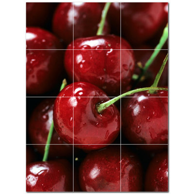 Panneau mural décoratif en céramique 12 po x 12 po Fruit Photo