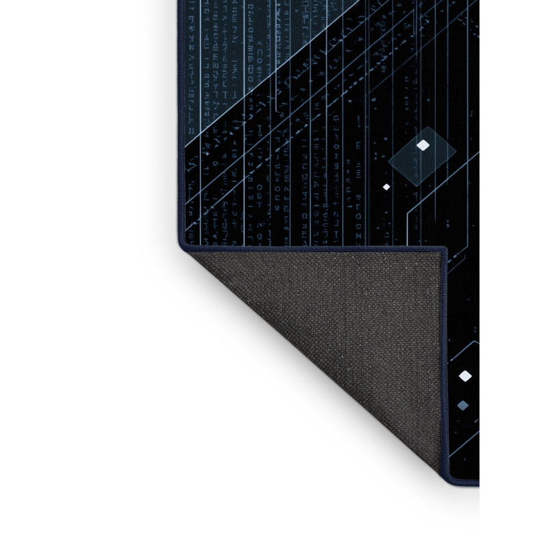 Tapis bleu moelleux doux et moelleux Adlai, 4 x 2
