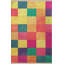 Tapis décoratif multicolore à motif géométrique carré-1317930113