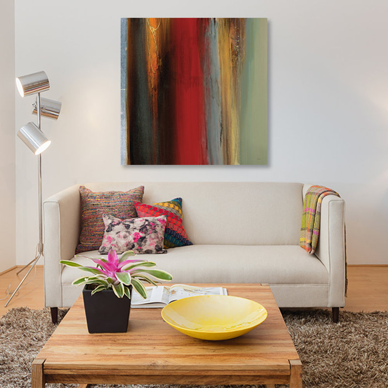 « district ii », impression sur toile, H 26 po x l 26 po x P 1,5 po, Pas de tapis, Toile tendue