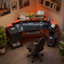 Bureau de jeu 79 pouces, bureau d'ordinateur industriel avec lumières RVB, noir