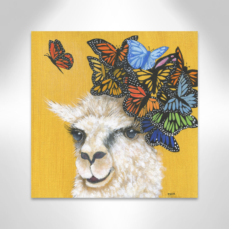 Art sur toile llama, H 24 po x l 24 po x P 1,5 po, Toile