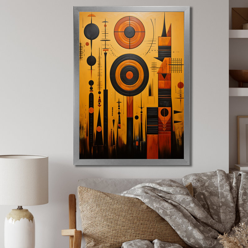 «Hasbouck African Tribes Sacred Patterns II», reproduction sur toile, H 20 po x l 12 po, Cadre photo blanc