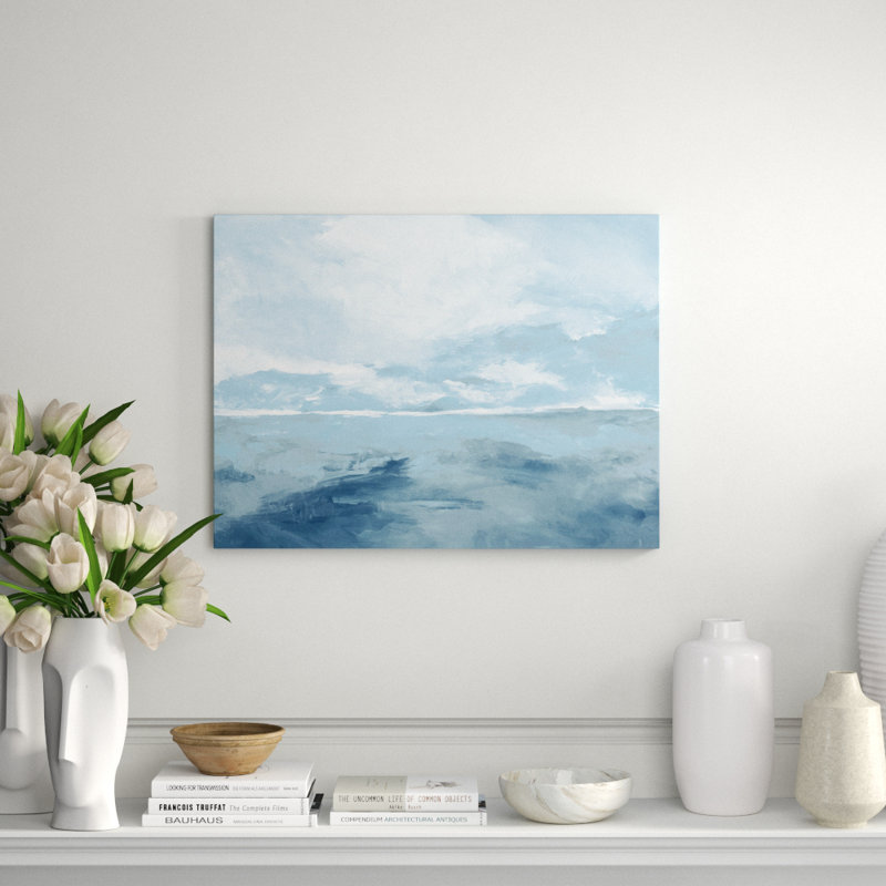 Cloudy Coast I Print by Barclay Butera, 30" H x 40" W, Image Brush Gel